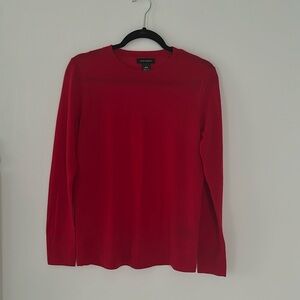 Club Monaco 100% Merino Wool Lightweight Sweater in Red, Size Medium